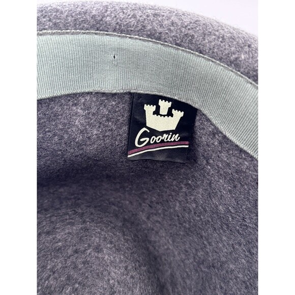 Goorin Bros. 100% Wool Fedora Hat Size Medium Grey Classic Designer - Picture 7 of 8